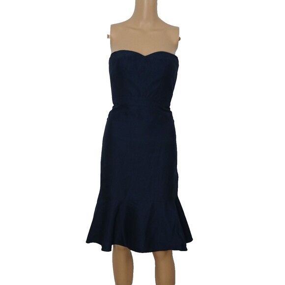 J Crew Women's Size 2P Party Dress Strapless Ruffle Hem Sweetheart Neckline Sexy - Picture 1 of 14